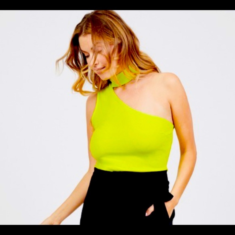 Kaia Collective Neon Asymmetrical top